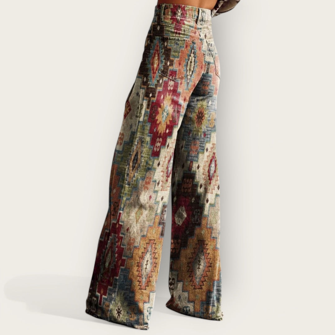 Ovogue-Paris™ | Pantalon baggy boho vintage