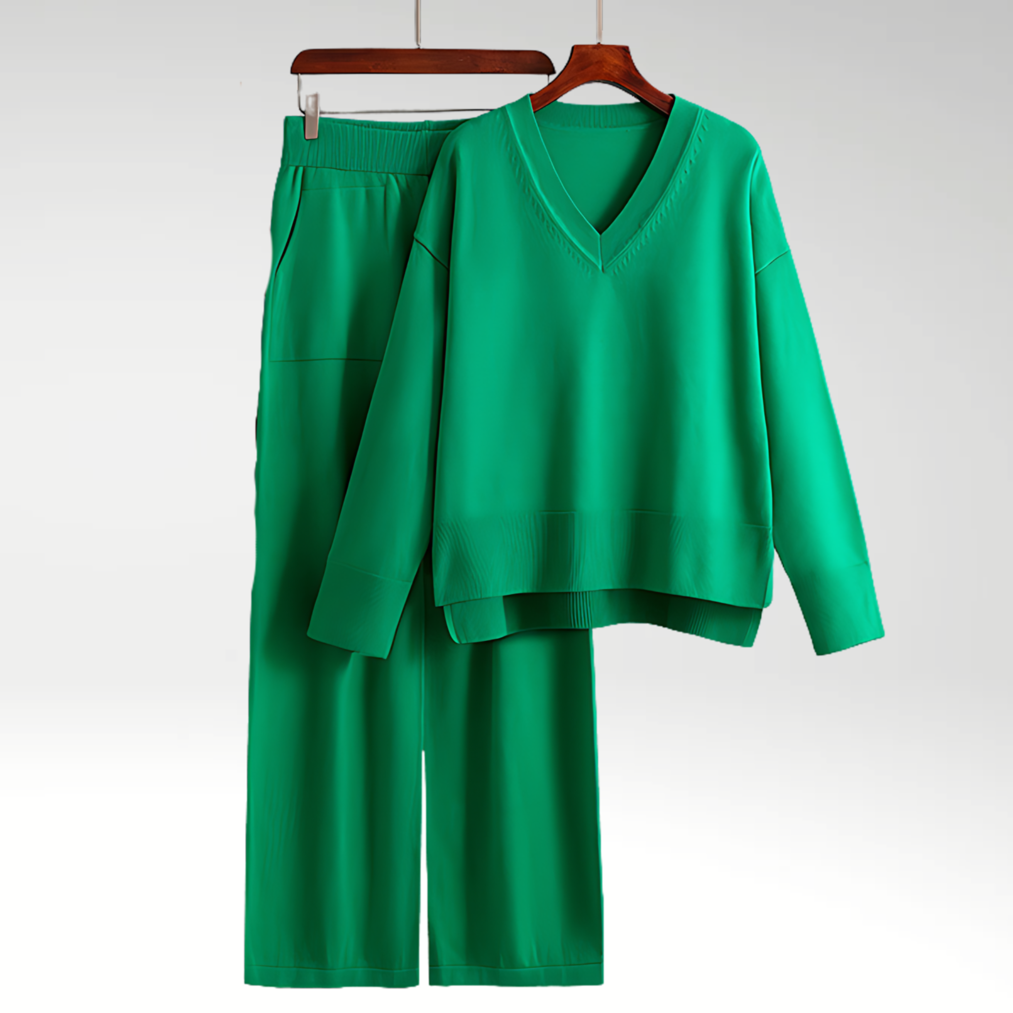 Ovogue-Paris™ |Ensemble Deux Pièces Luxe à Col V