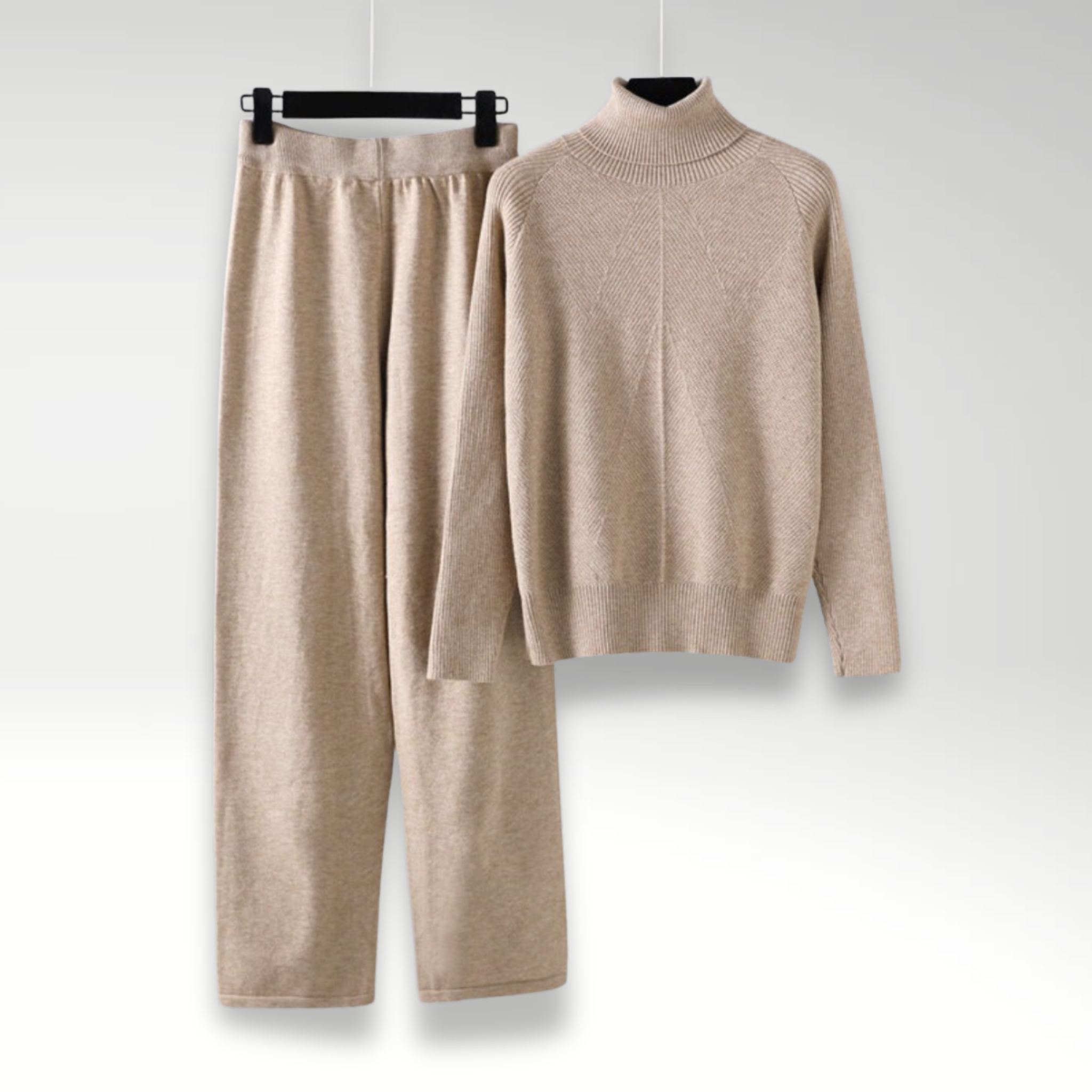 Ovogue-Paris™ | Ensemble deux pièces Lounge en tricot torsadé
