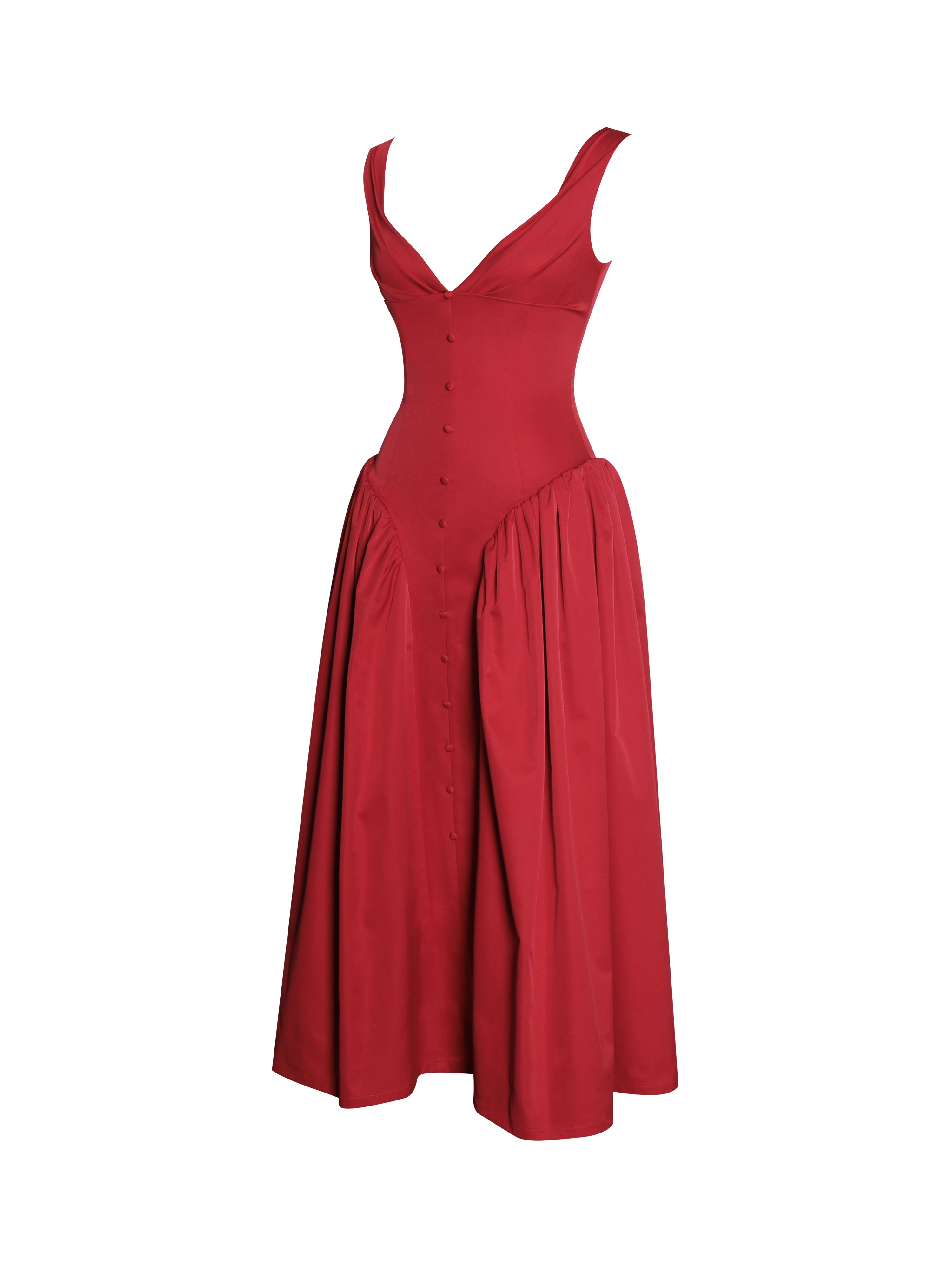 Ovogue-Paris™ | Robe Midi Rouge
