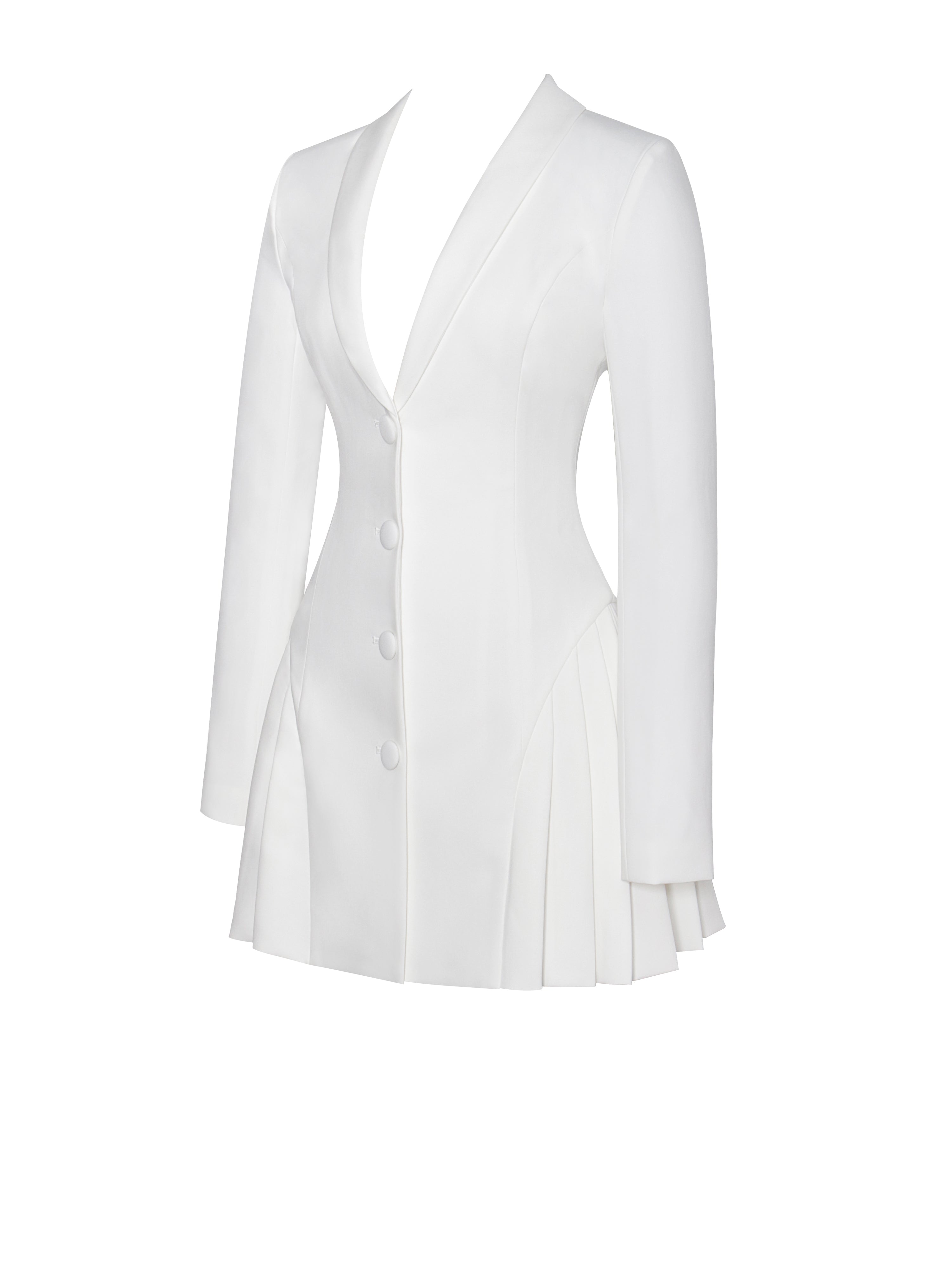 Ovogue-Paris™ | Robe Mini Blazer Blanche