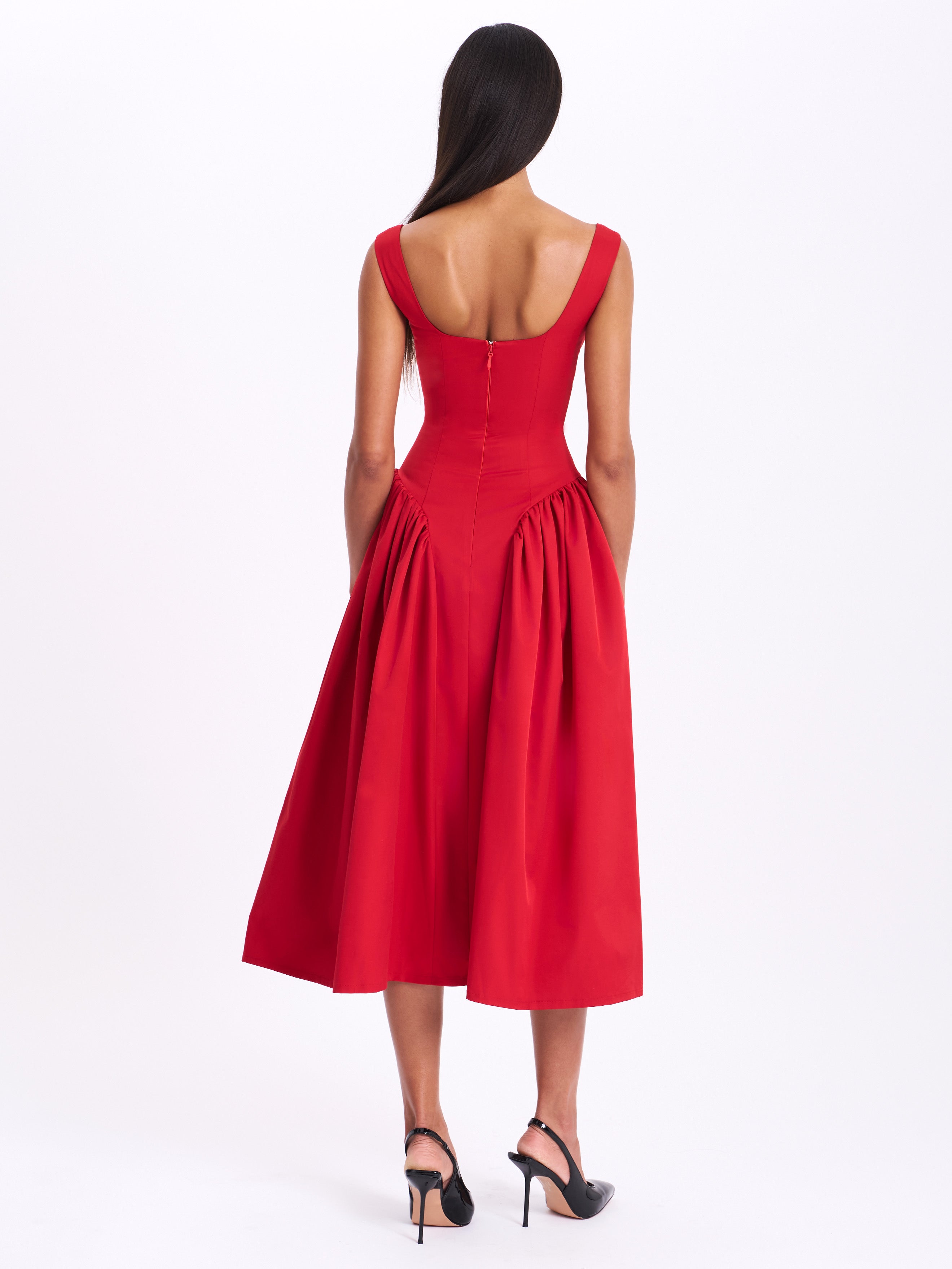 Ovogue-Paris™ | Robe Midi Rouge