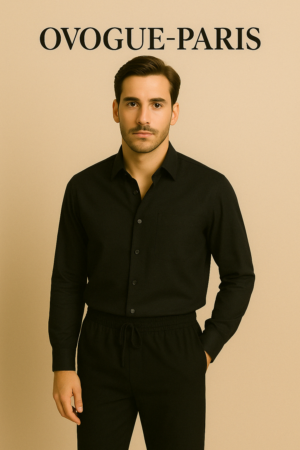Ovogue-Paris™ | Luxueux ensemble en lin à manches longues