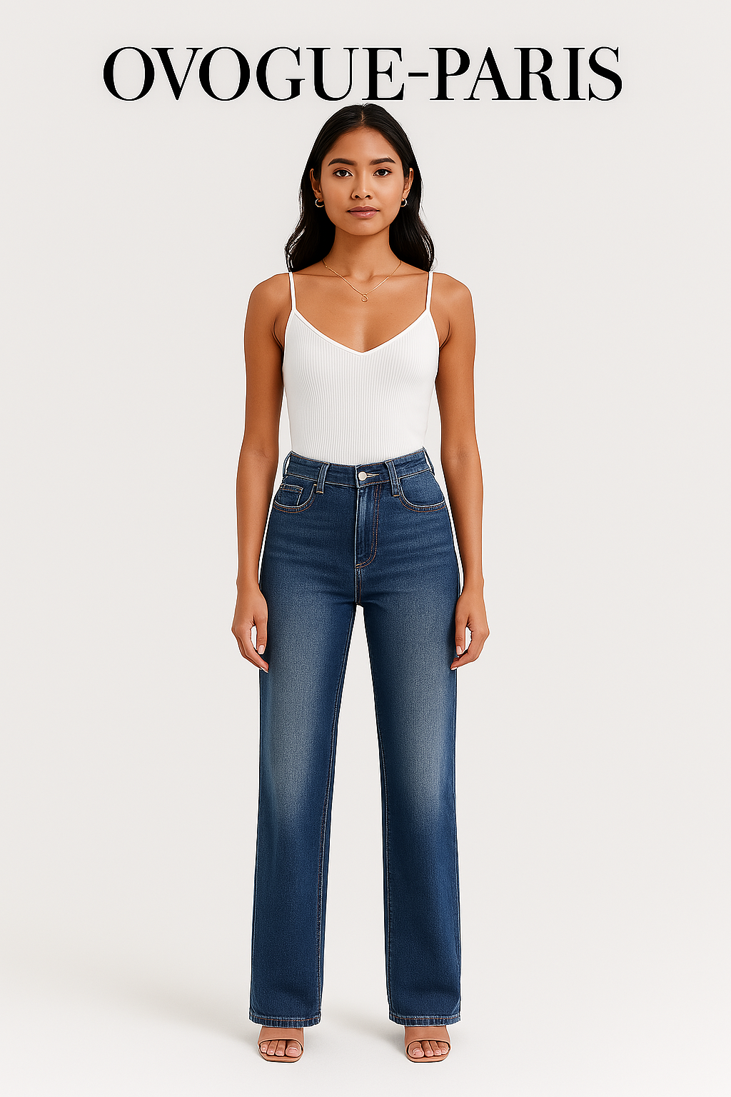 Ovogue-Paris™ | Jean Évasé à Bandes Latérales