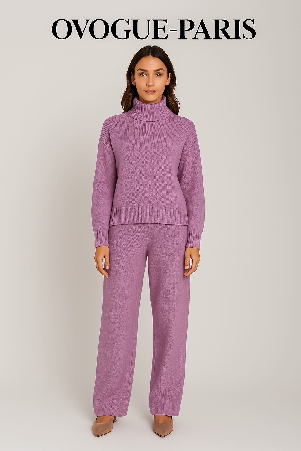 Ovogue-Paris™ | Ensemble deux pièces Lounge en tricot torsadé