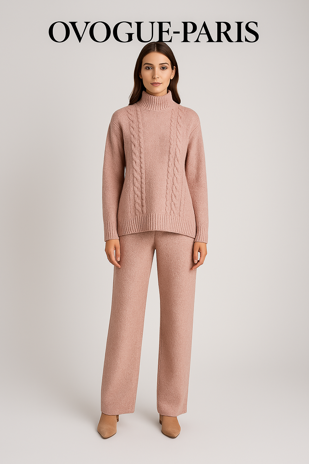 Ovogue-Paris™ | Ensemble deux pièces Lounge en tricot torsadé