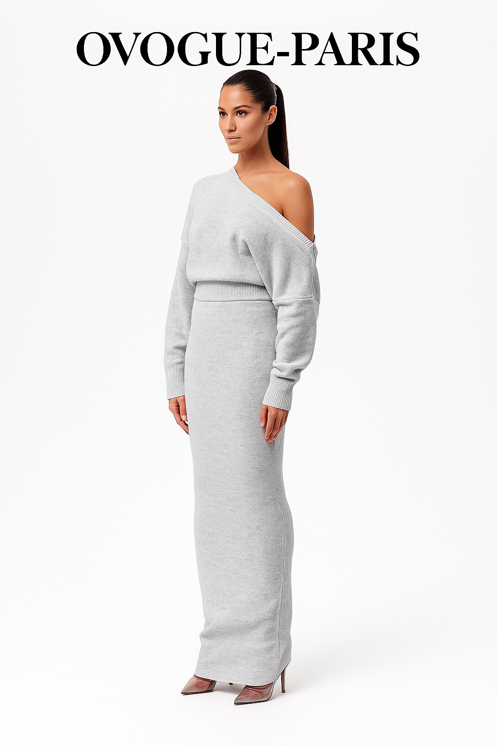 Ovogue-Paris™ | Robe élégante à épaules dénudées
