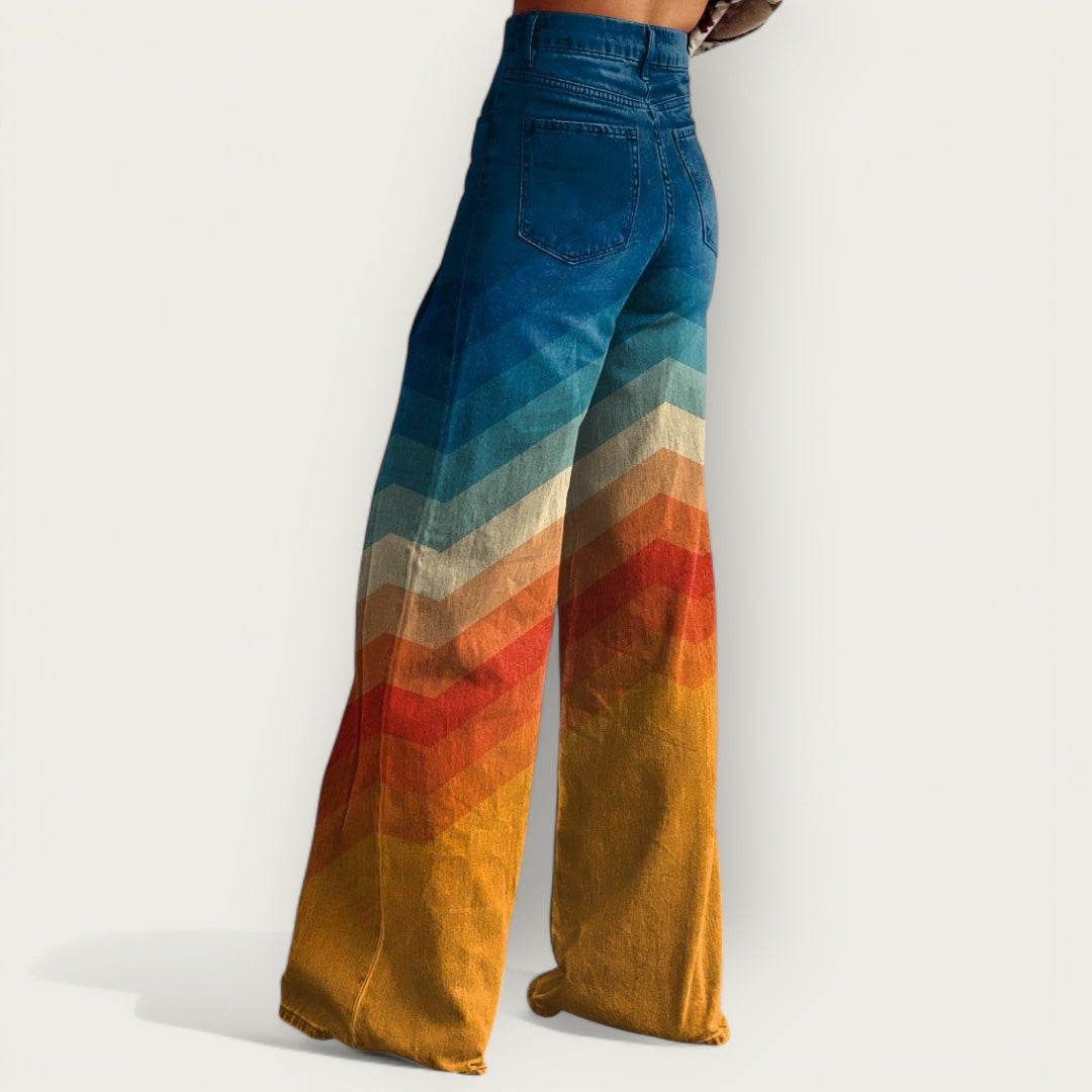 Ovogue-Paris™ | Pantalon retro a chevrons