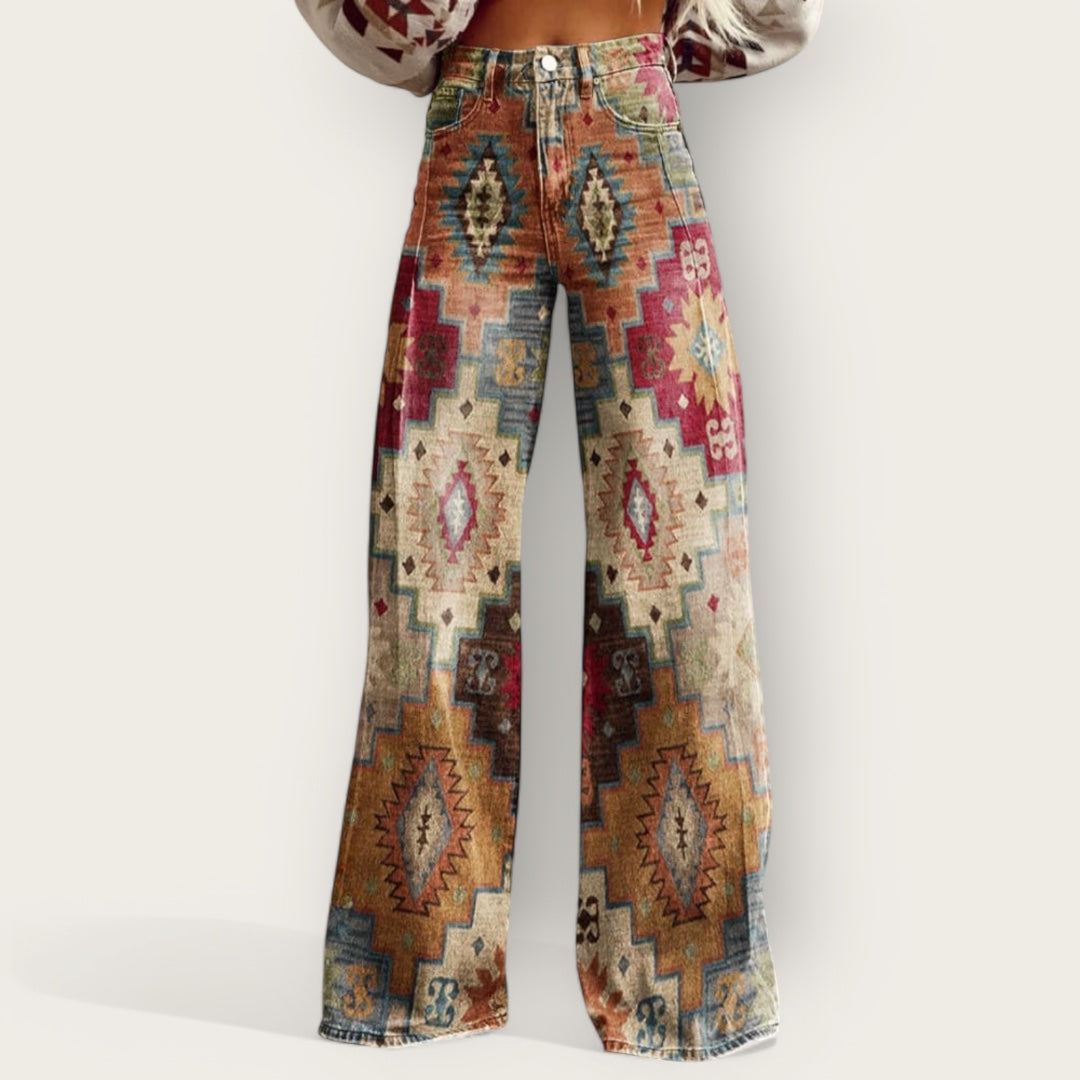 Ovogue-Paris™ | Pantalon baggy boho vintage
