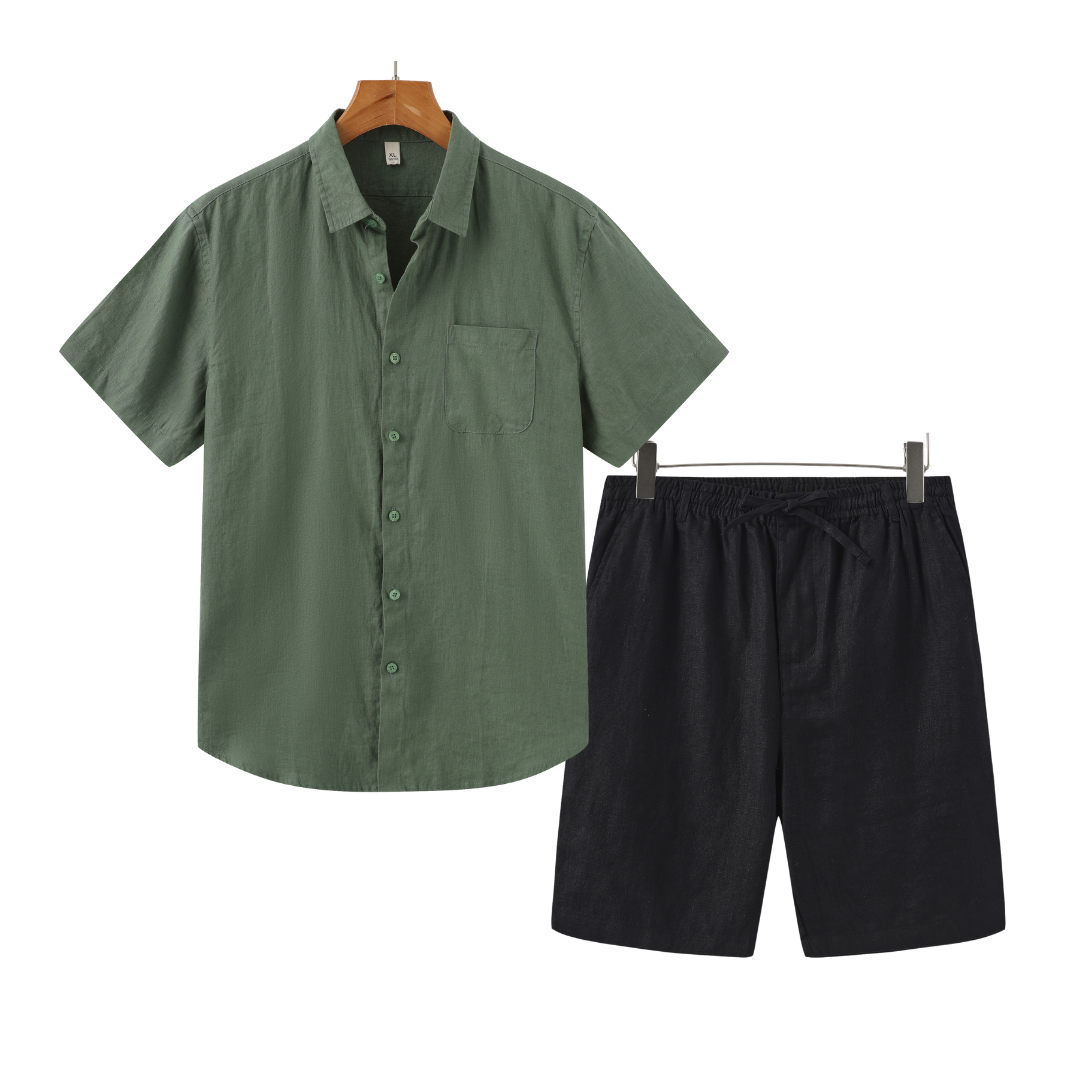 Ovogue-Paris™ |  Short Combo en lin