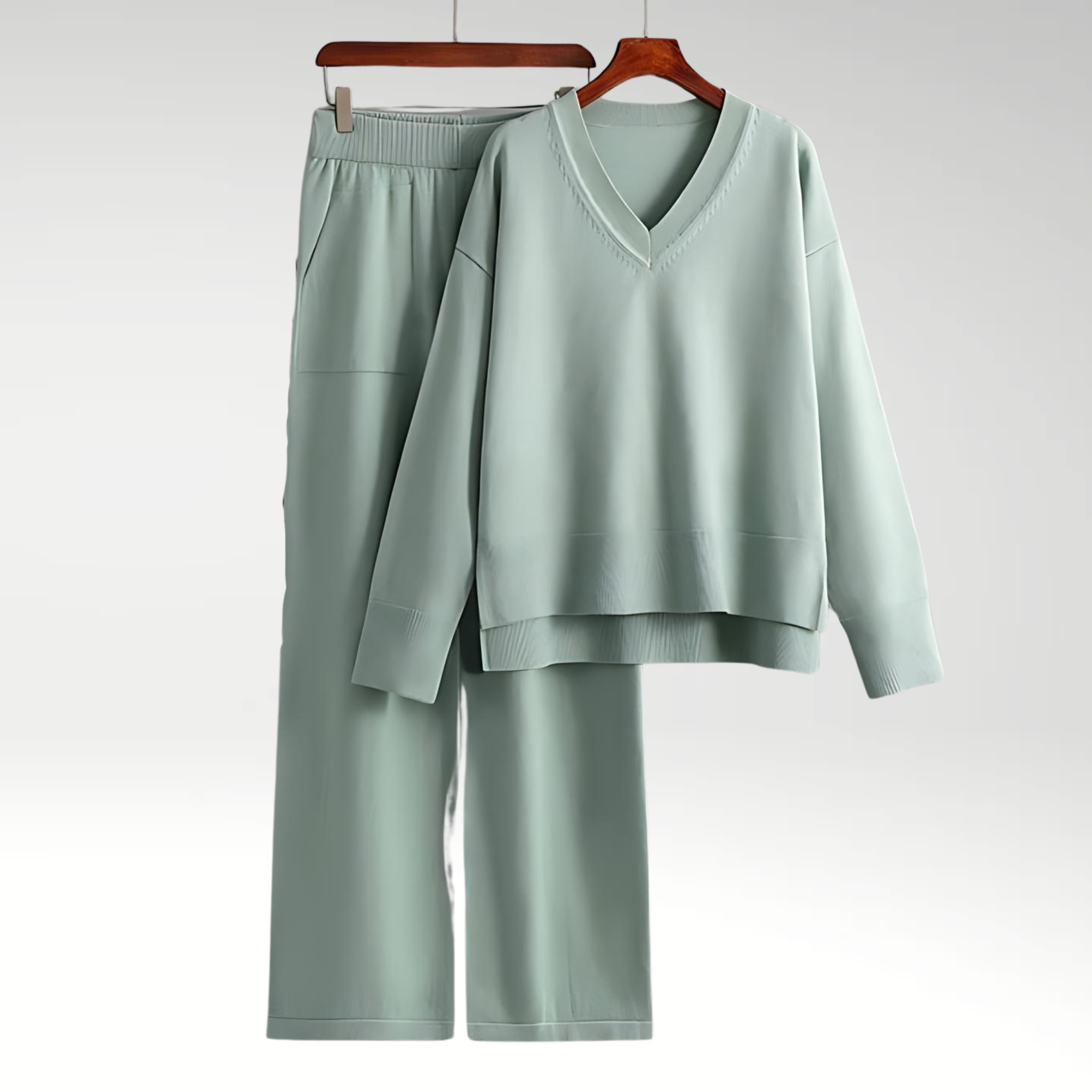 Ovogue-Paris™ |Ensemble Deux Pièces Luxe à Col V