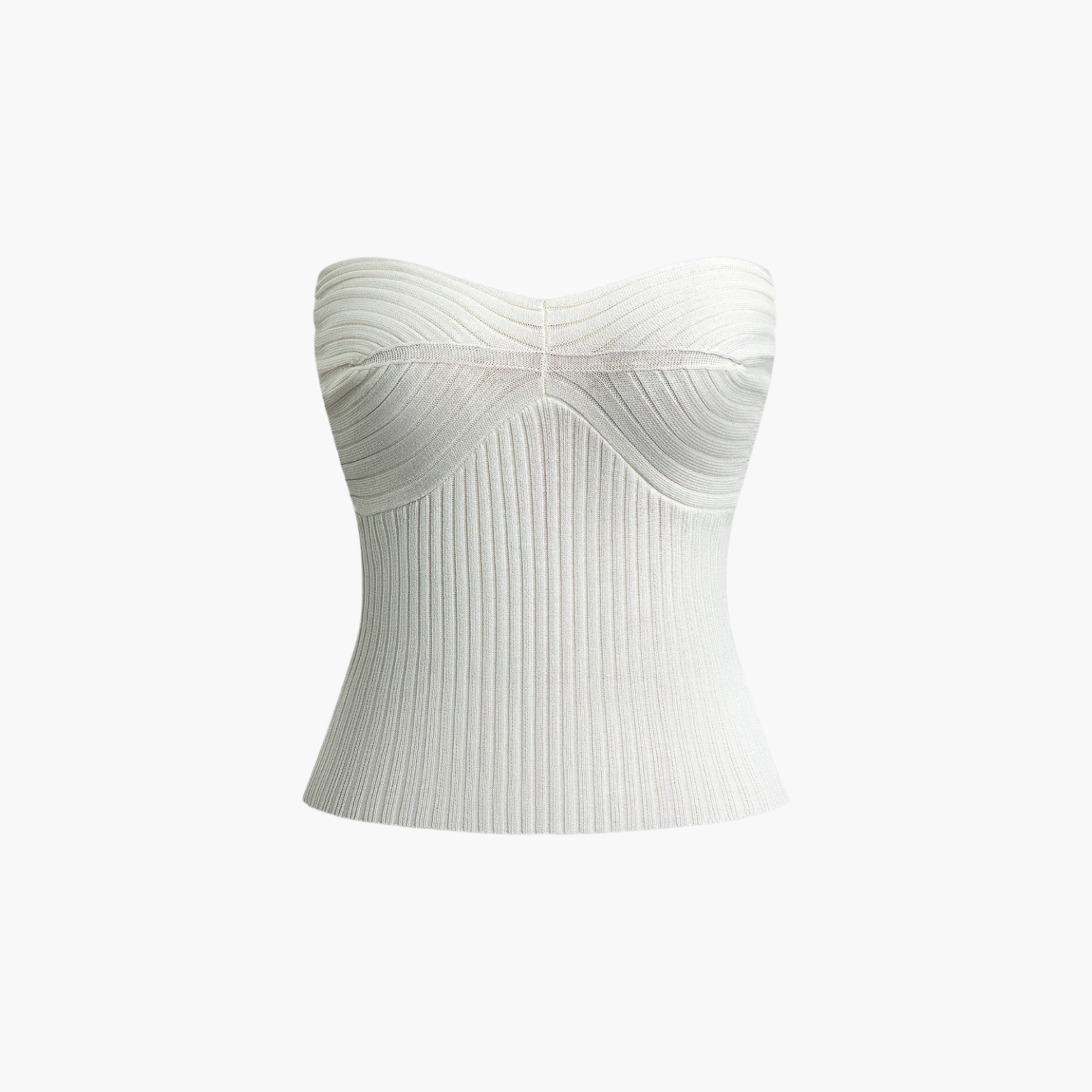 Ovogue-Paris™ | Bustier Côtelé Sans Bretelles