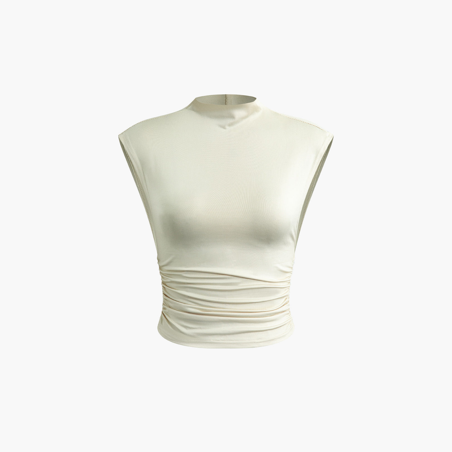 Ovogue-Paris™ | Haut À Col Montant Drapé