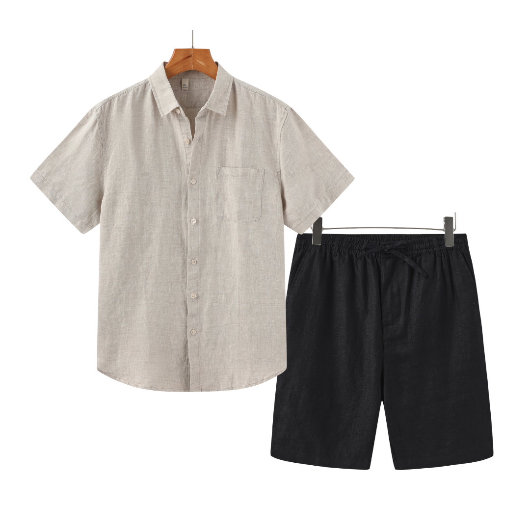 Ovogue-Paris™ |  Short Combo en lin