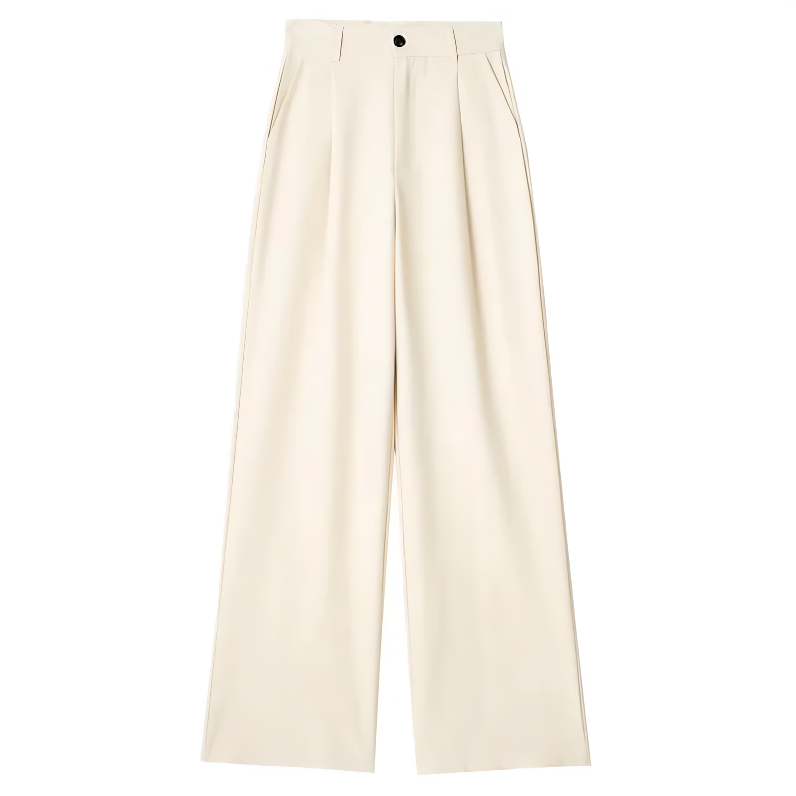 Ovogue-Paris™ | Pantalon Large Écru Élégant