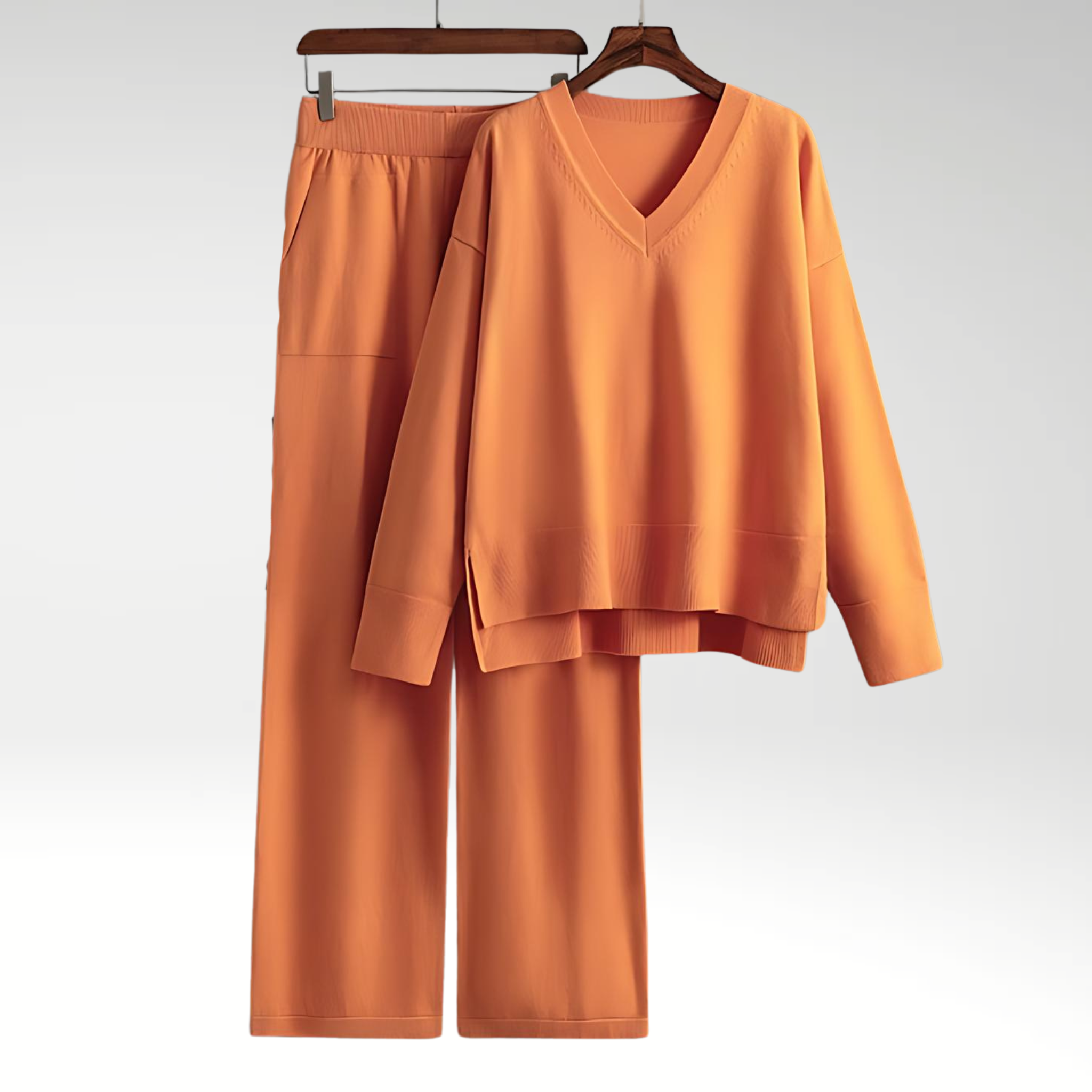 Ovogue-Paris™ |Ensemble Deux Pièces Luxe à Col V