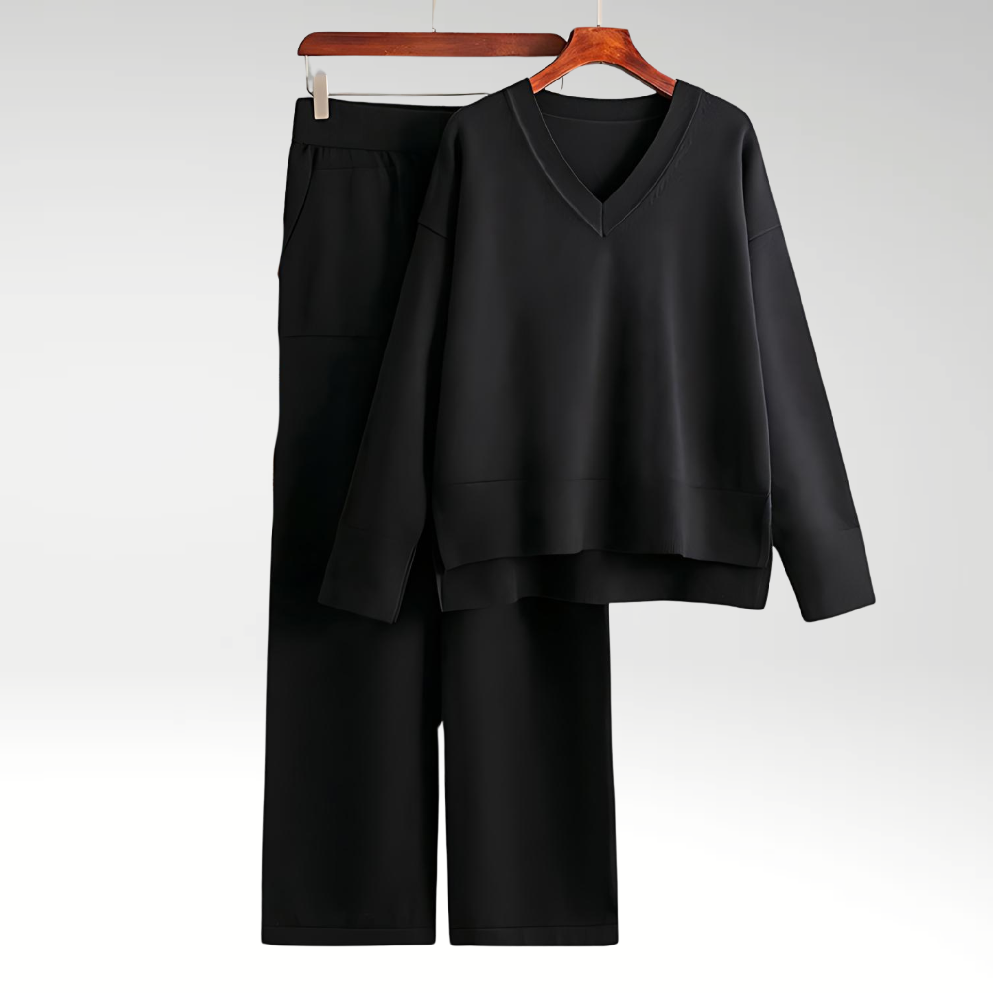 Ovogue-Paris™ |Ensemble Deux Pièces Luxe à Col V