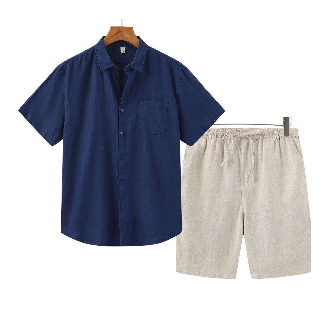 Ovogue-Paris™ |  Short Combo en lin