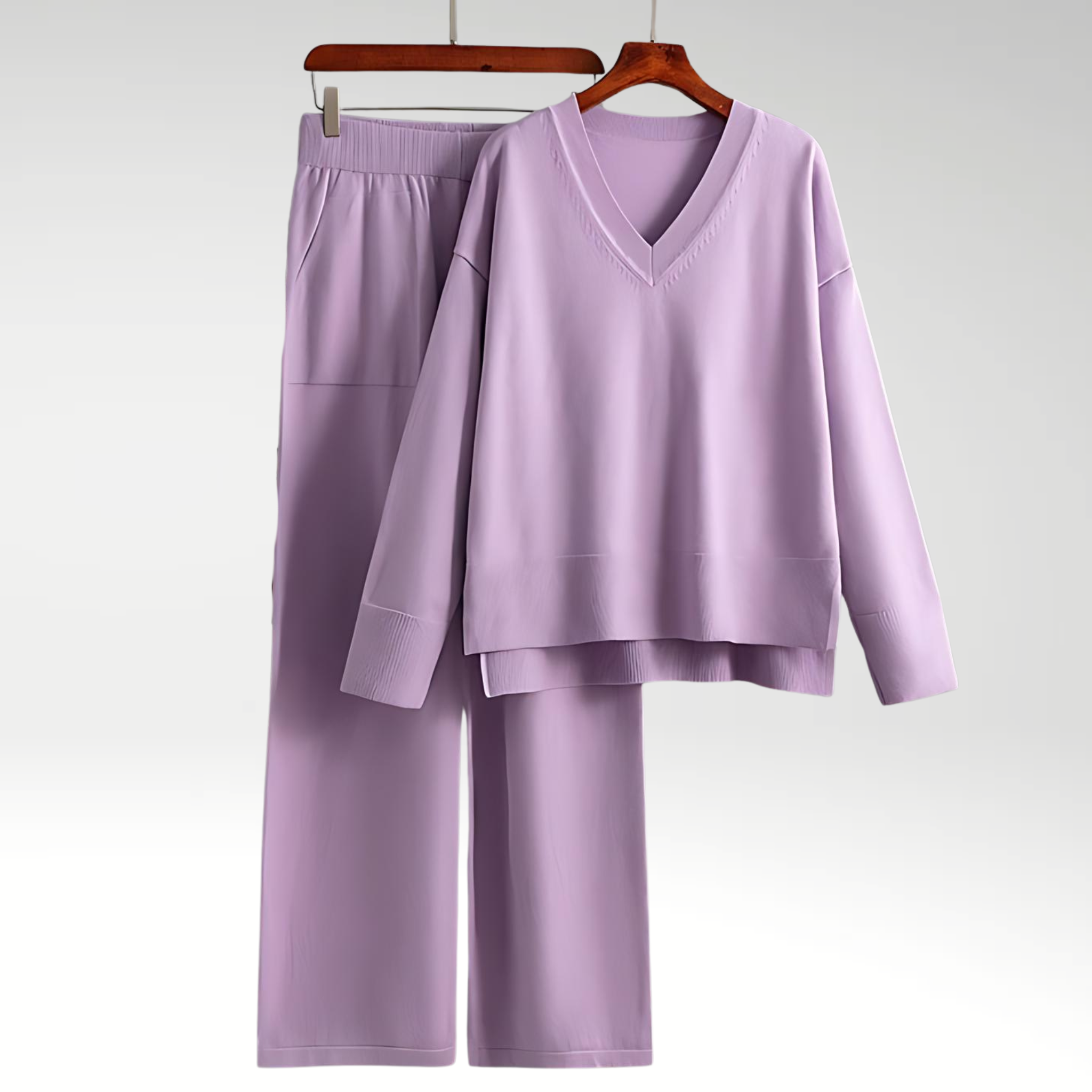 Ovogue-Paris™ |Ensemble Deux Pièces Luxe à Col V