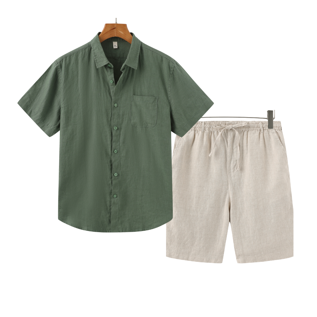 Ovogue-Paris™ |  Short Combo en lin
