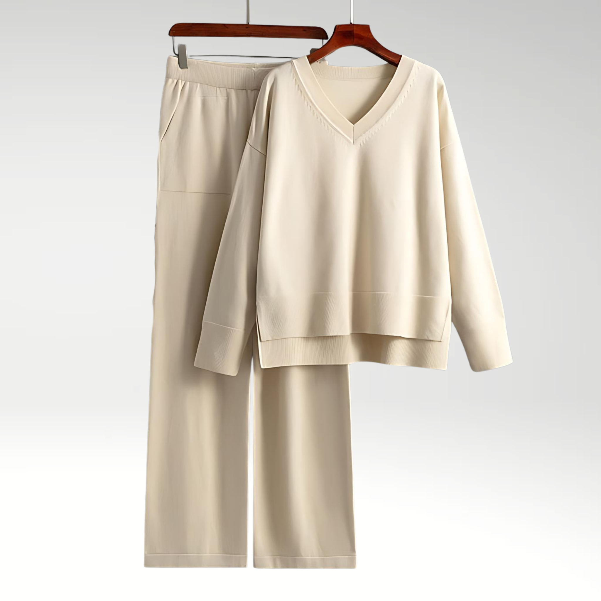 Ovogue-Paris™ |Ensemble Deux Pièces Luxe à Col V