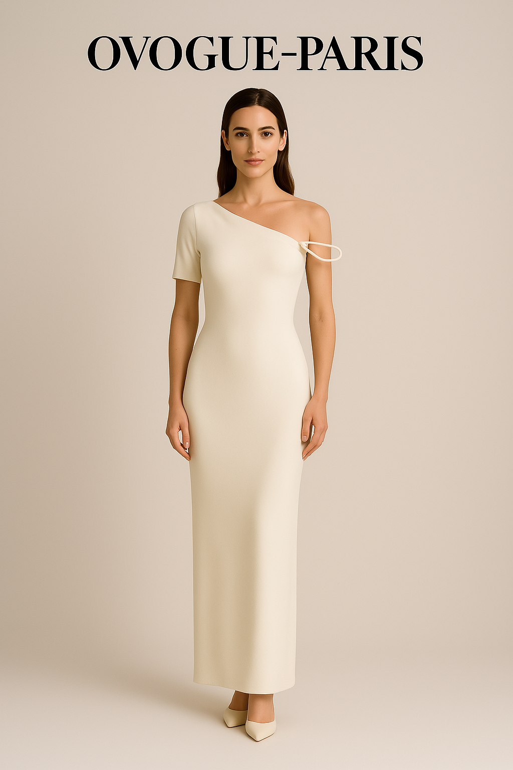 Ovogue-Paris™ | Robe longue chic avec épaule ouverte