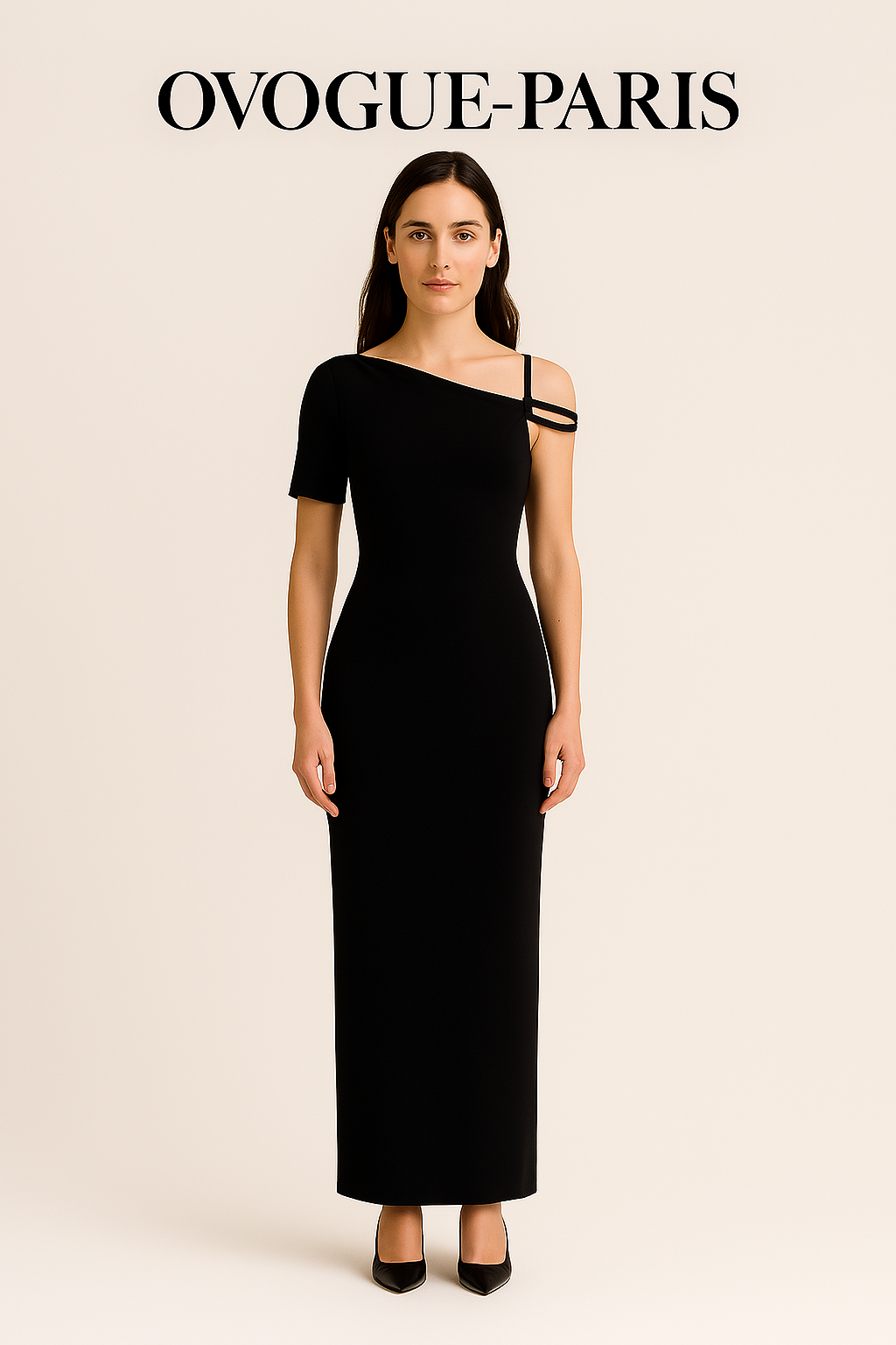 Ovogue-Paris™ | Robe longue chic avec épaule ouverte