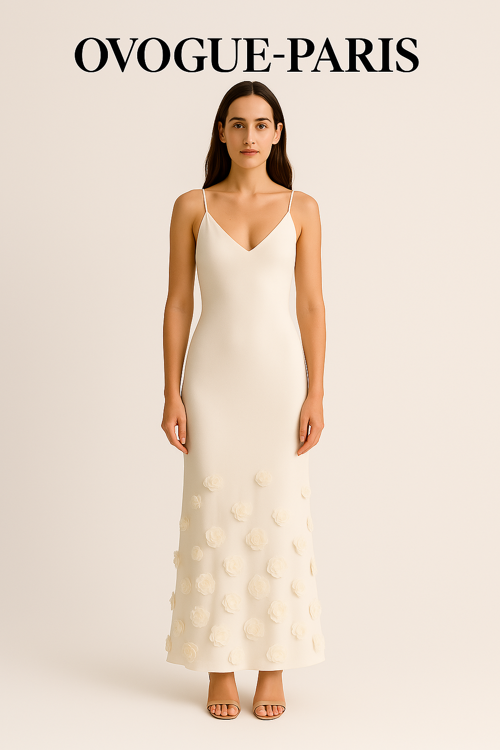 Ovogue-Paris™ |  Robe longue avec des roses