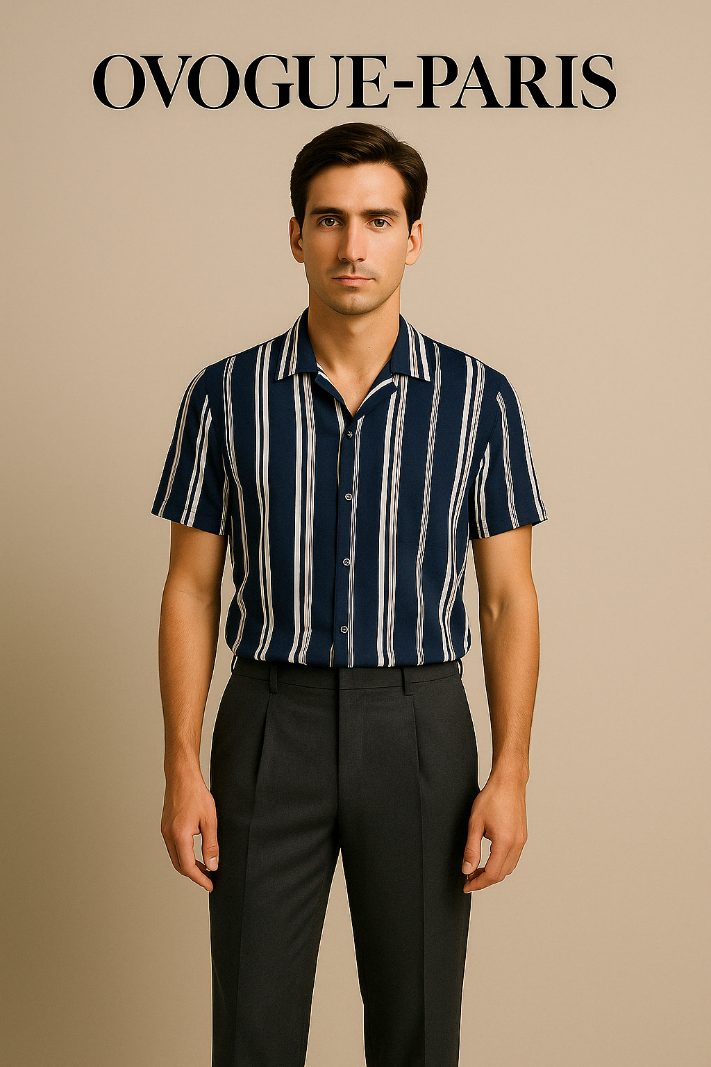 Ovogue-Paris™ | chemise rayée de luxe