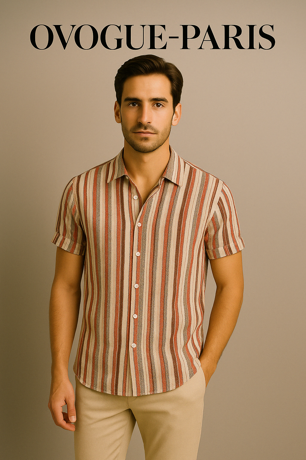 Ovogue-Paris™ | chemise à rayures colorées