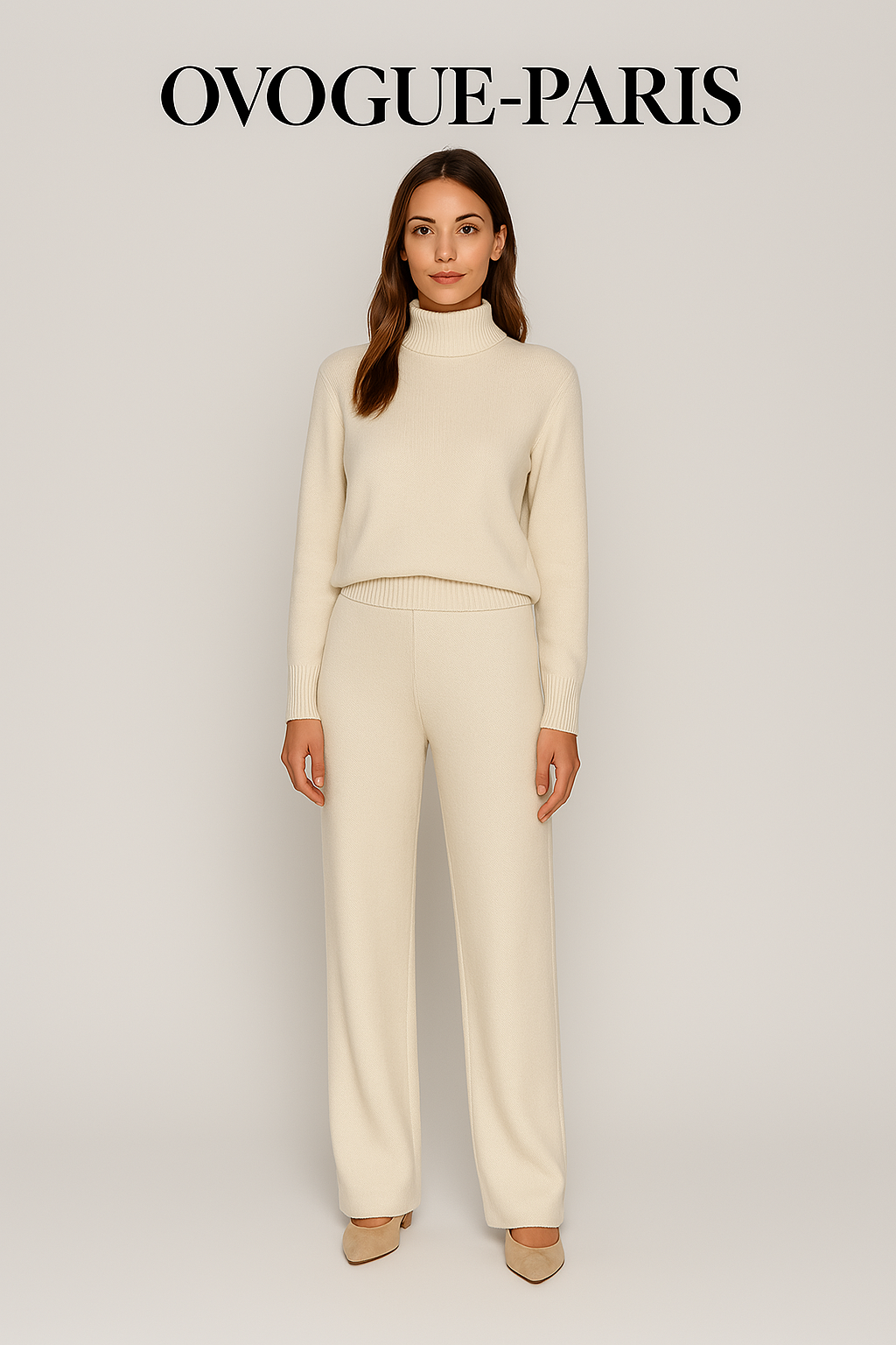 Ovogue-Paris™ | Ensemble deux pièces Lounge en tricot torsadé