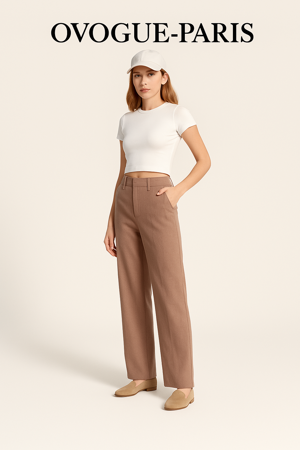 Ovogue-Paris™ | Pantalon - Beige