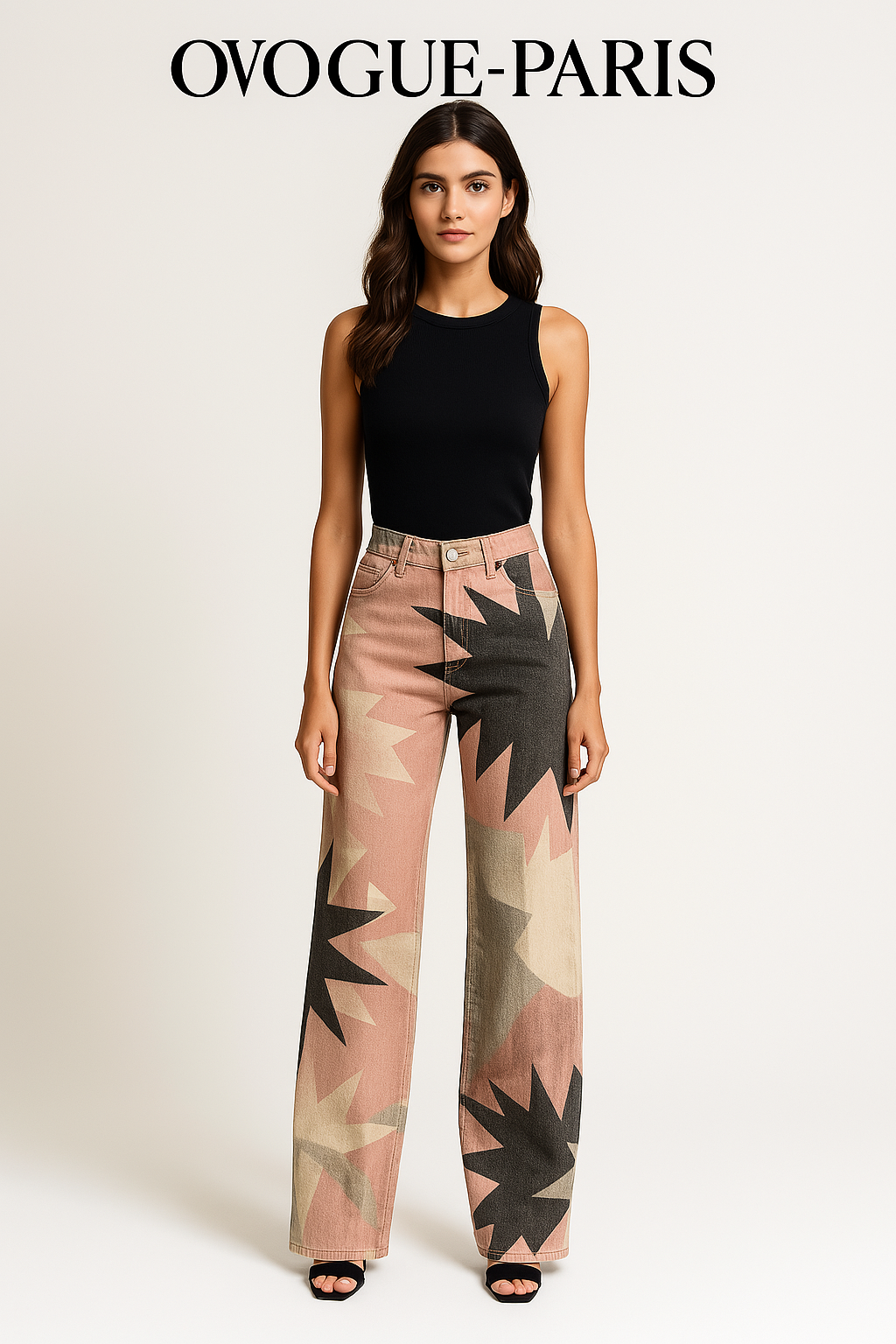 Ovogue-Paris™ | Pantalon large géométrique