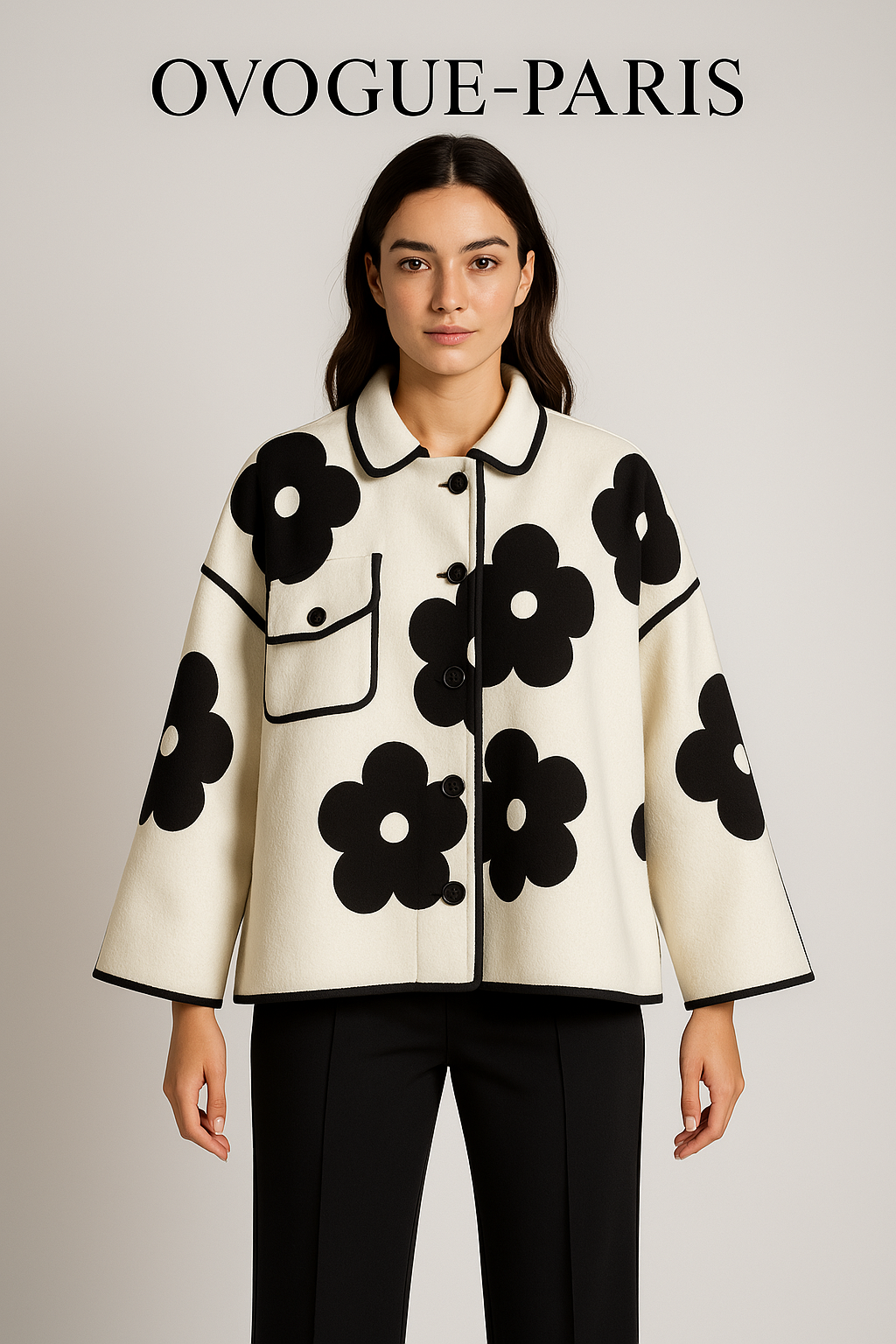 Ovogue-Paris™ | Veste à fleurs
