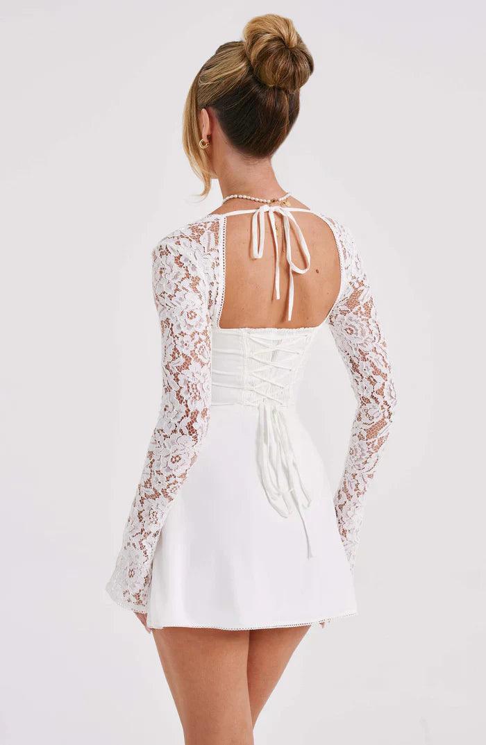 Ovogue-Paris™ | Robe élégante en dentelle blanche