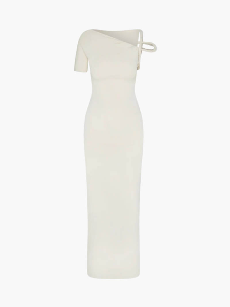 Ovogue-Paris™ | Robe longue chic avec épaule ouverte