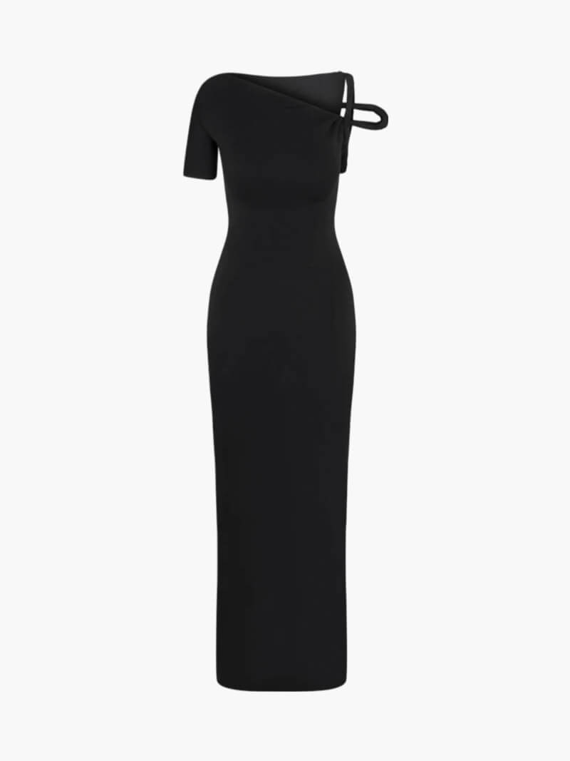 Ovogue-Paris™ | Robe longue chic avec épaule ouverte