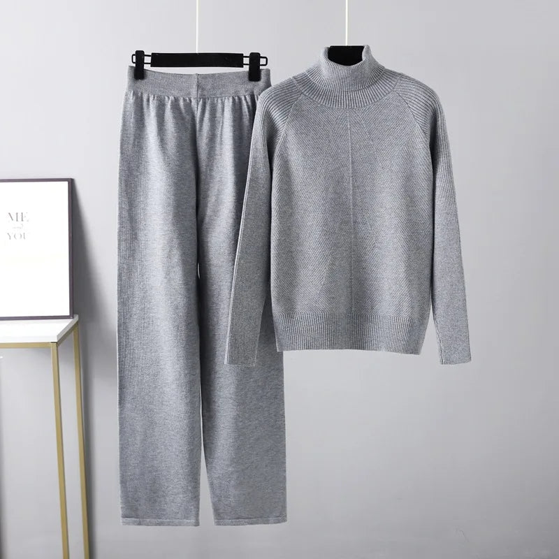 Ovogue-Paris™ | Ensemble deux pièces Lounge en tricot torsadé