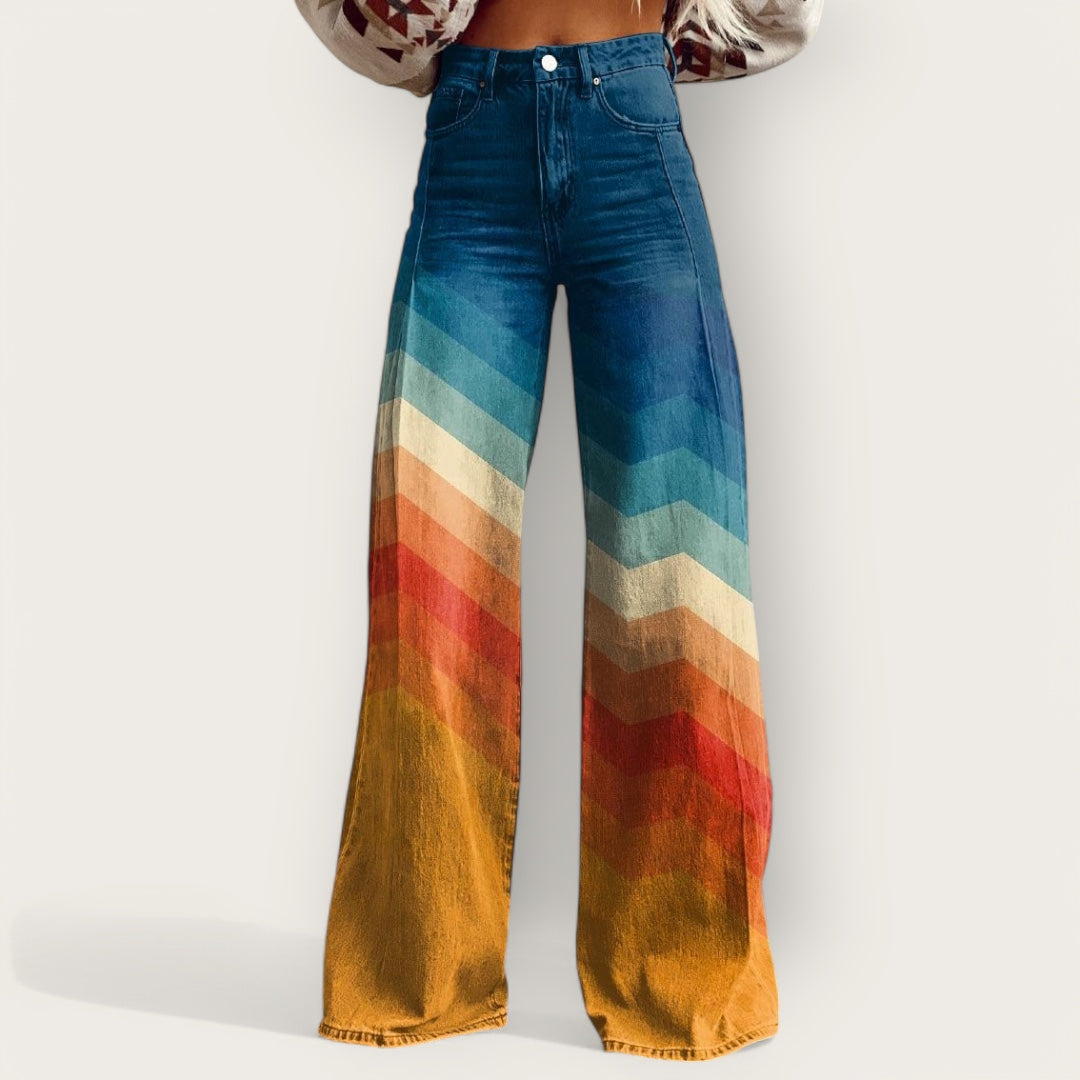 Ovogue-Paris™ | Pantalon retro a chevrons